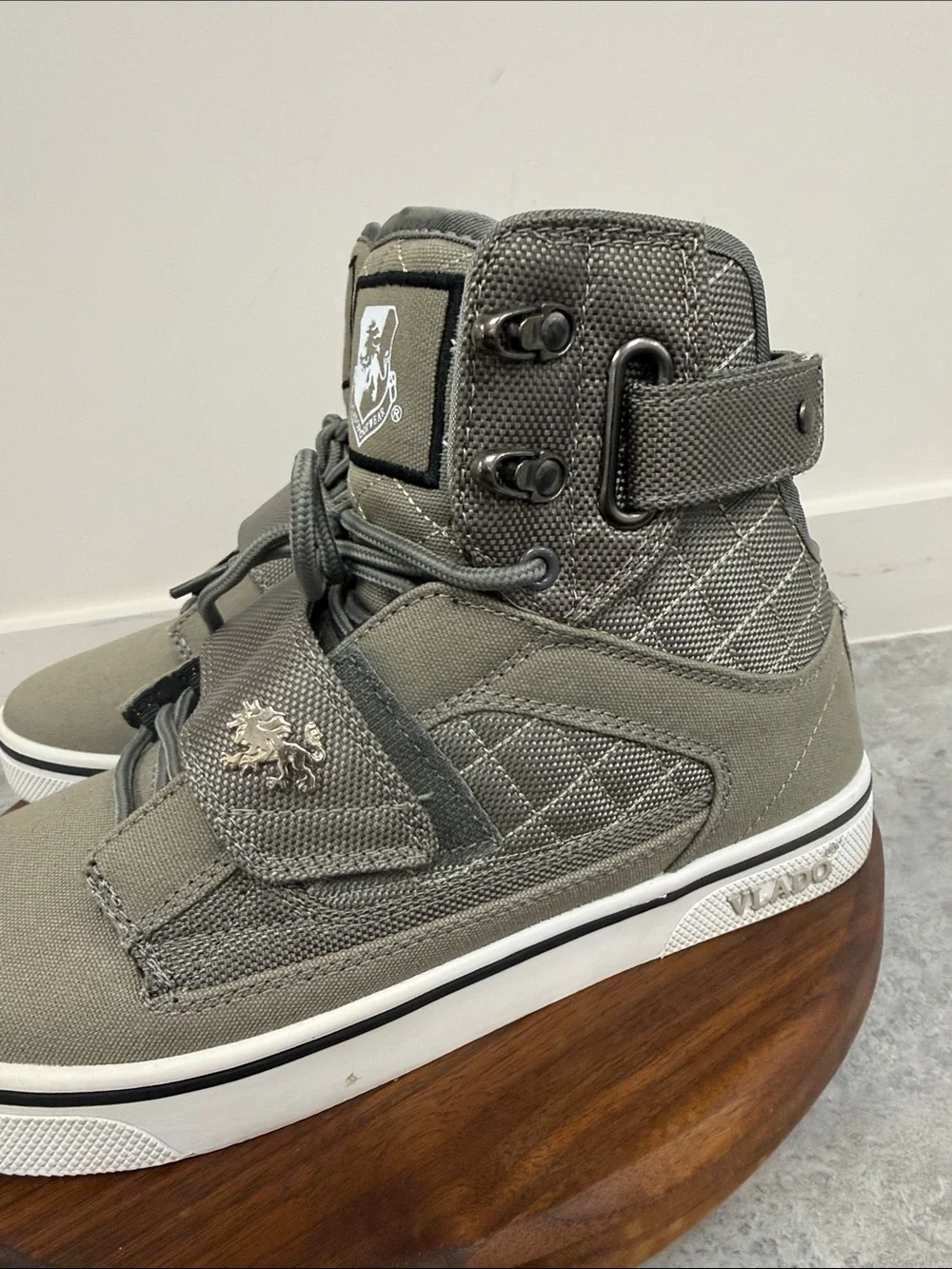 VLADO Atlas II High Top Sneakers Gray‎ Olive Size 7.5 Streetwear